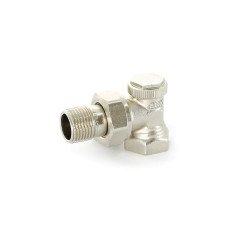 Вентиль обратный угловой НВ 1/2" никелированный Uni-Fitt Thermo 178N2000 с разъемным соединением