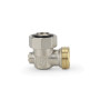 Узел нижнего подключения Varmega VM14201 3/4", угловой, одинарный раздельный, для двухтрубных систем