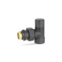 Запорный радиаторный клапан VMDV03, 1/2", угловой, черный Varmega Design VMDV03-210404
