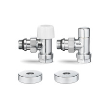 Комплект радиаторных клапанов №1 VMDV10, 1/2" x 3/4"EK, угловой, хром Varmega Design VMDV10-410415