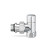 Запорный радиаторный клапан VMDV03, 1/2", угловой, хром Varmega Design VMDV03-410404