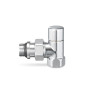 Запорный радиаторный клапан VMDV03, 1/2", угловой, хром Varmega Design VMDV03-410404