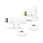 Комплект радиаторных клапанов №3 VMDV12, 1/2" x 3/4"EK, осевой, белый Varmega Design VMDV12-110415