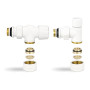 Комплект радиаторных клапанов №3 VMDV12, 1/2" x 3/4"EK, осевой, белый Varmega Design VMDV12-110415