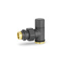 Запорный радиаторный клапан VMDV03, 1/2" x 3/4"EK, угловой, черный Varmega Design VMDV03-210415