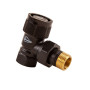Клапан термостатический для радиатора Arrowhead Black, угловой, Ду15 212122B