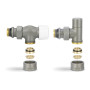 Комплект радиаторных клапанов №3 VMDV12, 1/2" x 3/4"EK, осевой, серый Varmega Design VMDV12-310415