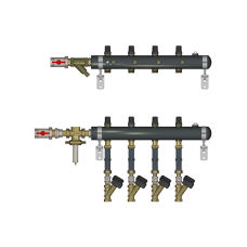 Этажный коллектор RIDAN TDU.5R DN50-4L-25-APT20-MNT15