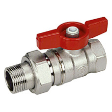 Кран шаровой с амерканкой (сгоном) 3/4" Giacomini R259D R259X005 бабочка внутренняя-наружная резьба стандартнопроходной
