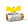 Кран шаровый для газа 1/2" ВН LD Pride 47.15.В-Н.Б.GAS ДУ 15 бабочка 47.352.15