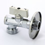 Кран шаровой Miami Bugatti НН 1/2"x3/4" угловой с фильтром и розеткой из нержавеющей стали для подключения стиральной машины