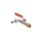 Шаровой кран Ридан BVR-CR 065B8301RG 3/4" ручка-рычаг, со штуцером под шланг