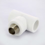 Тройник полипропиленовый с наружной резьбой 25-1/2" Pro Aqua | PA25012P белый