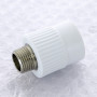 Муфта комбинированная сварка-Н PPR 25-1/2" Pro Aqua PA230 | PA23012P полипропилен белый