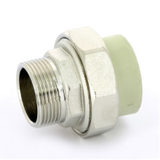 Муфта комбинированная разъемная 1 1/4" полипропилен 40 FV-Plast 237 | 237040 серая