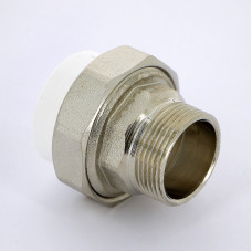Муфта комбинированная разъемная Н PPR 40-1 1/4" Pro Aqua PA210 | PA21020 полипропилен белый