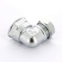 Соединение угловое 15x1/2" В Tiemme 1130055 обжим - резьба хромированная латунь