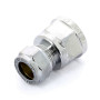 Соединение прямое 10x1/2" В Tiemme 1130005 обжим - резьба хромированная латунь