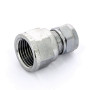 Соединение прямое 10x1/2" В Tiemme 1130005 обжим - резьба хромированная латунь