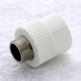 Муфта полипропиленовая с наружной резьбой PP-R 32-3/4" нр Pro Aqua PA230 | PA23016P полипропилен белый
