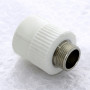 Муфта полипропиленовая с наружной резьбой PP-R 32-3/4" нр Pro Aqua PA230 | PA23016P полипропилен белый