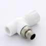 Кран шаровой для радиатора угловой 20-1/2" Pro Aqua PA421 | PA42108 полипропилен белый