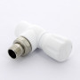 Кран шаровой для радиатора угловой 20-1/2" Pro Aqua PA421 | PA42108 полипропилен белый