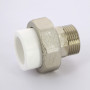 Муфта комбинированная разъемная Н PPR 25-3/4" Pro Aqua PA210 | PA21014 полипропилен белый