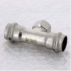 Тройник 22×1/2" Viega 437176 нержавеющая сталь