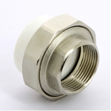 Муфта комбинированная разъемная В PPR 40-1 1/4" Pro Aqua PA200 | PA20020 полипропилен белый