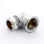 Соединение угловое 10x1/2" В Tiemme 1130052 обжим - резьба хромированная латунь