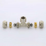 Тройник обжим-В 20-3/4"-20 Uni-Fitt | 667N7370 никелированная латунь