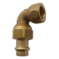 Соединение разъёмное угловое 90° 22×3/4" Viega 122614 бронза