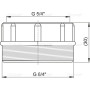 Переходник 6/4"×5/4" Alcaplast S0556-ND