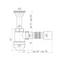 Сифон для мойки АНИ пласт C0510 1.1/2"х40 гофра на 50 мм
