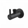 Вентиль для смесителя угловой с фильтром, Alcaplast ARV003-BLACK круглый, черный