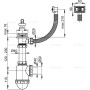 Сифон для мойки Alcaplast A444-DN50/40 с решеткой и гофропереливом