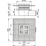 Трап Alcaplast APV26C горизонтальный, для душа, с решеткой