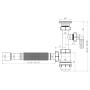 Сифон для раковины АНИ пласт Юнг BM1315 1 1/4" х 32 c отводом, с гофротрубой 32х32/40