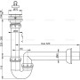 Сифон трубчатый Alcaplast A800-DN40 с нерж. peшeткой DN70