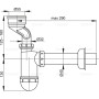 Cифон для писсуара с манжетой Alcaplast A45A