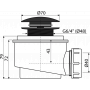 Сифон для душевого поддона Alcaplast A465BLACK-50 CLICK/CLACK, черный-матовый