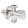 Вентиль (кран) угловой с 2-мя подключениям 1/2" и 3/4" (трехпроходной) Monoflex Н02452