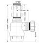 Сифон для раковины или мойки McAlpine MRSK2 1 1/2'х40мм бутылочный