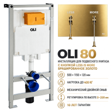Комплект OLI80 300572 с панелью LESS IS MORE 888573, брашированное золото