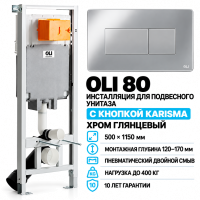 Комплект OLI80 300573pKA00 с кнопкой KARISMA, глянцевый хром