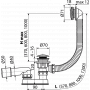 Слив-перелив Alcaplast A504CKM-120 автомат 120см, хром
