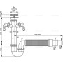 Сифон для мойки Alcaplast A840-DN50/40 с 2-мя отводами