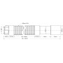 Гофра сифона McAlpine MRMF105S 290-500мм, 1 1/4"х40/50