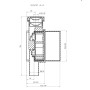 HL138N Сифон для кондиционера с крышкой